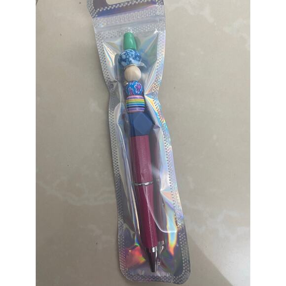 Pink Beadable Pen with Euro Charms - Perfect for Gifting! - Picture 1 of 1